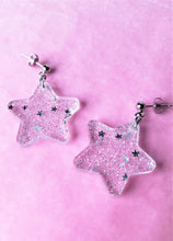 Load image into Gallery viewer, Clear Star Sparkle Earrings
