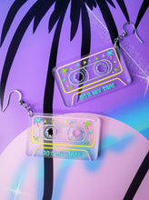 Load image into Gallery viewer, Mini 90s Mix Cassette Tape Frosted Clear Acrylic Earrings
