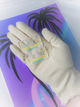 Load image into Gallery viewer, Mini 90s Mix Cassette Tape Frosted Clear Acrylic Earrings
