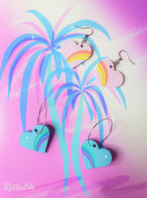 Load image into Gallery viewer, Retro Rainbow Heart Earrings
