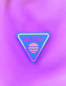 Outrun Triangle Pin