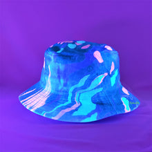 Load image into Gallery viewer, Green and Blue Trippy Bucket Hat
