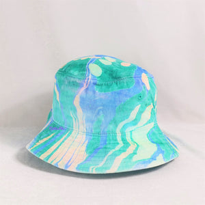 Green and Blue Trippy Bucket Hat