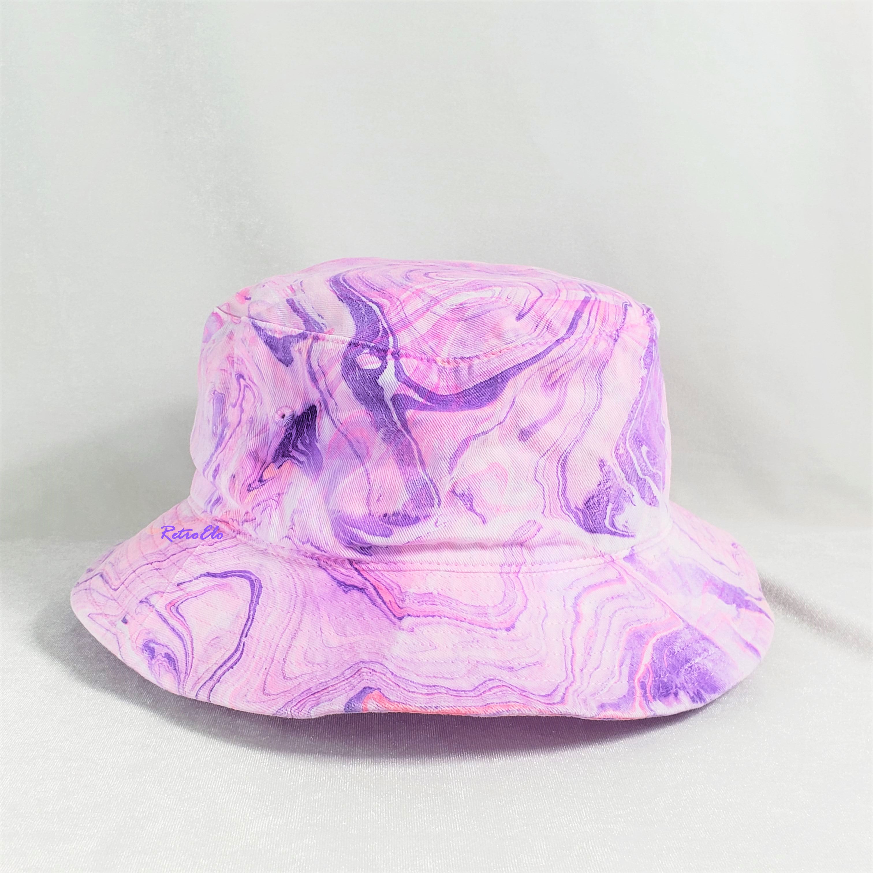Pink and Violet Swirl Bucket Hat – RetroElo