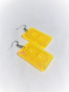 Neon Retro Mix Tape Earrings