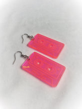 Load image into Gallery viewer, Neon Retro Mix Tape Earrings
