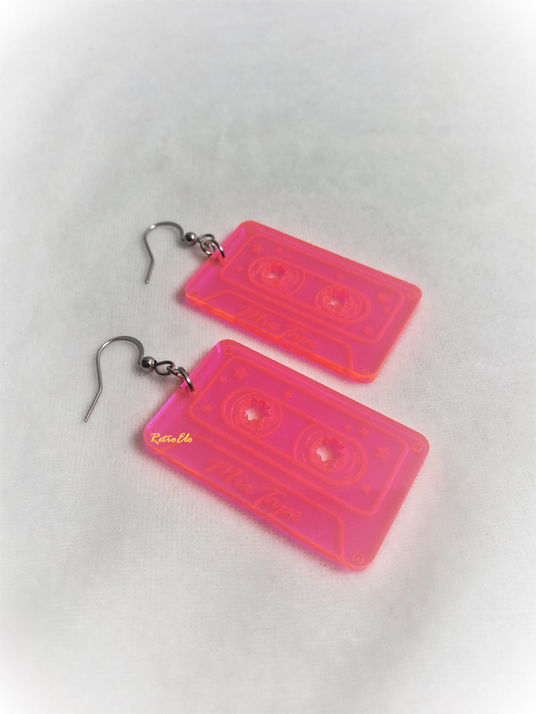 Neon Retro Mix Tape Earrings