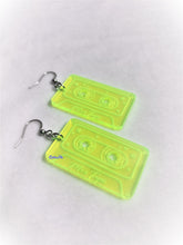 Load image into Gallery viewer, Neon Retro Mix Tape Earrings
