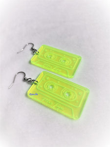 Neon Retro Mix Tape Earrings