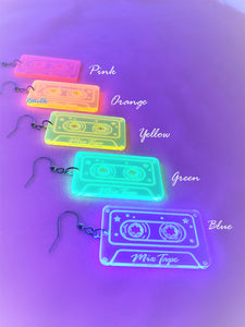 Neon Retro Mix Tape Earrings