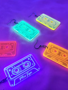 Neon Retro Mix Tape Earrings