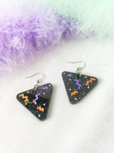 Load image into Gallery viewer, 80s Halloween Memphis Sparkle Earrings
