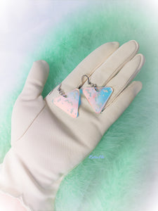 Matte Memphis Rainbow Triangle Earrings