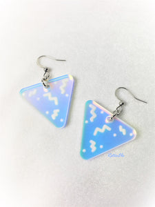 Matte Memphis Rainbow Triangle Earrings